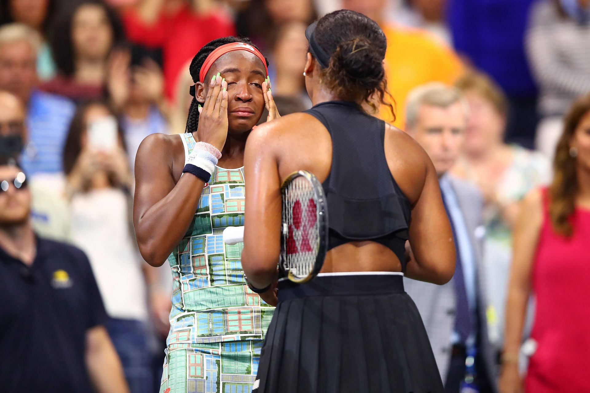 Coco Gauff and Naomi Osaka at the 2019 US Open - Source: Getty